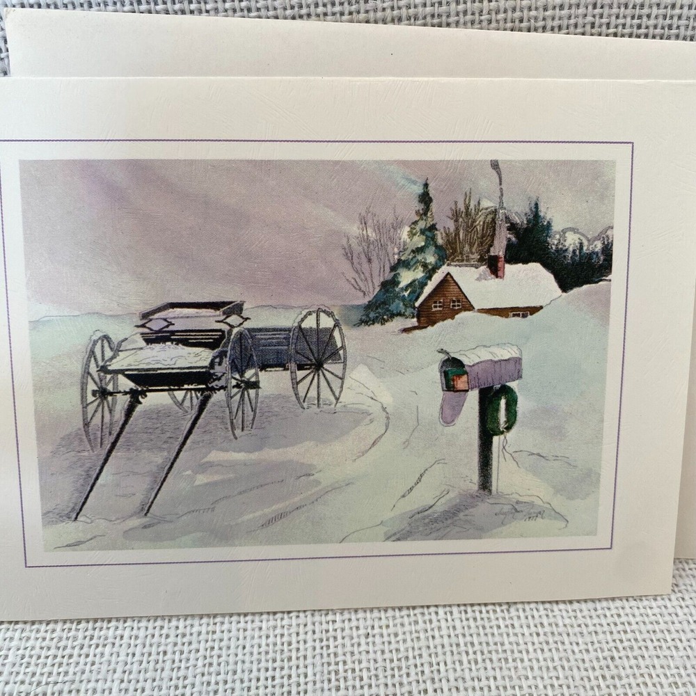 Waiting for Christmas Winter Seasonal Greetings Snowy Holiday Christmas Card‎